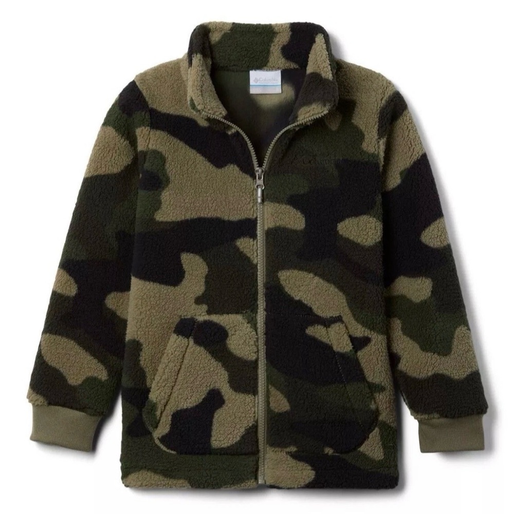 Columbia Green and Black Sherpa Fleece Jacket
